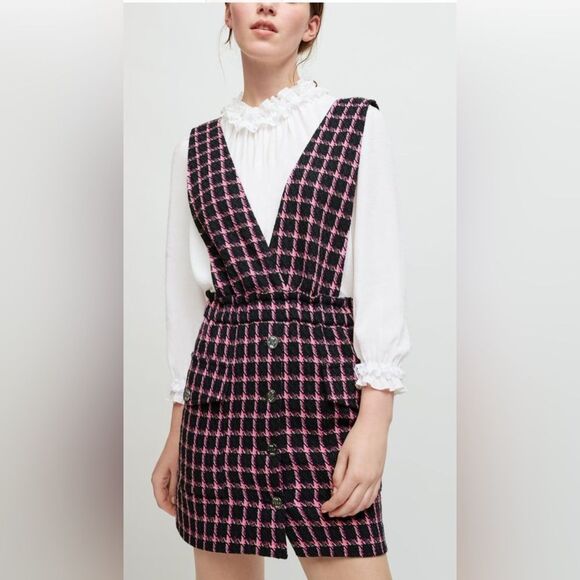 Maje Check strapless dress - Picture 1 of 11